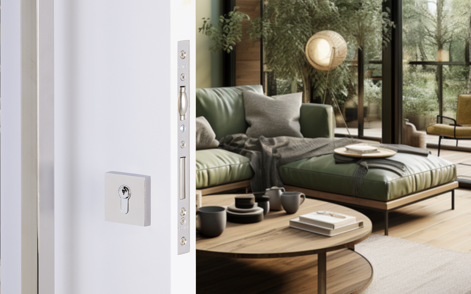 European Mortise Deadbolt with Integrated Roller Latch Emtek