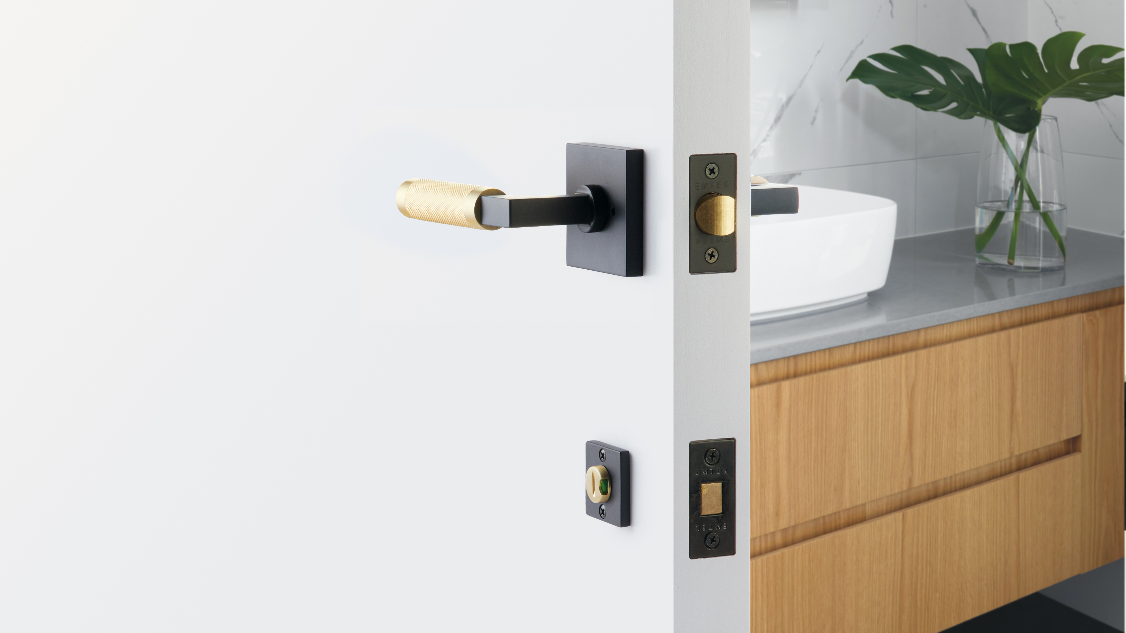 Watford Double Rosette Privacy Bolt | Emtek