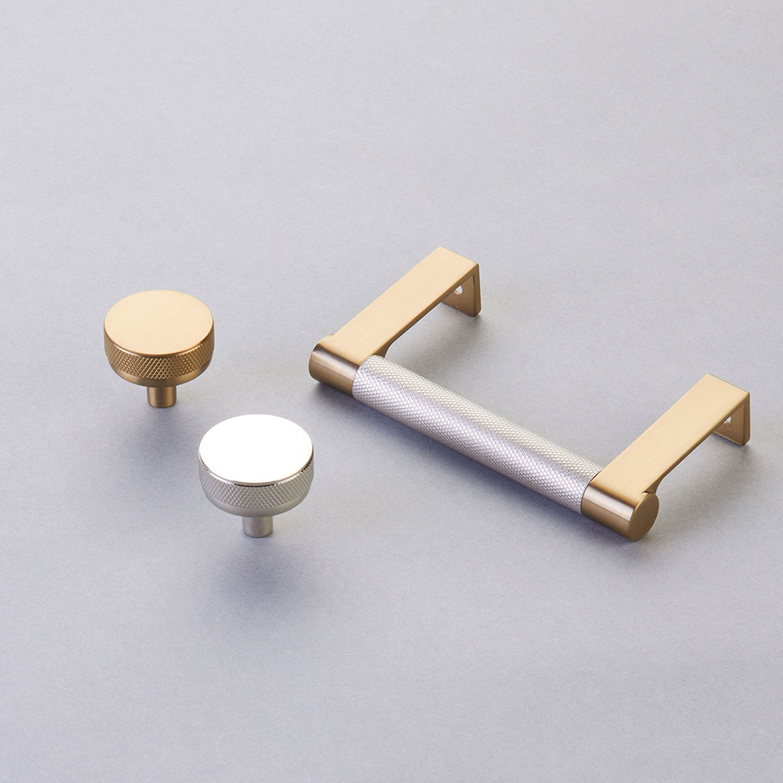 Brass Solid Texture No.2 Knurled Drawer Pulls and Knobs in Satin Bra –  Forge Hardware Studio