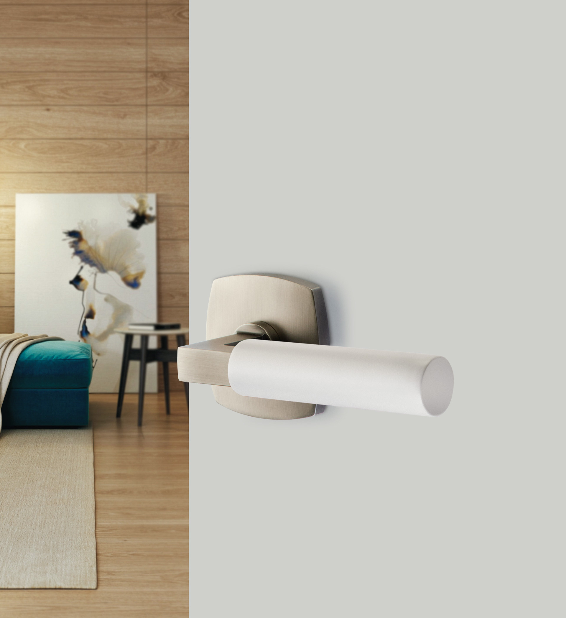 SELECT L-Square Smooth Key in Lever | Emtek