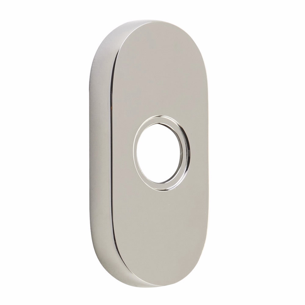 Emtek 5210-ROU-US14 Round Door Knob Privacy Set With Square Rosette  Polished Nickel