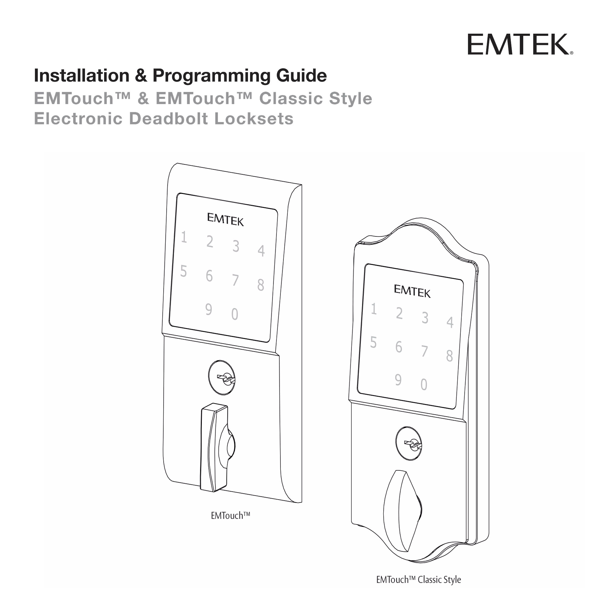 Emtouch Keypad Deadbolt Emtek