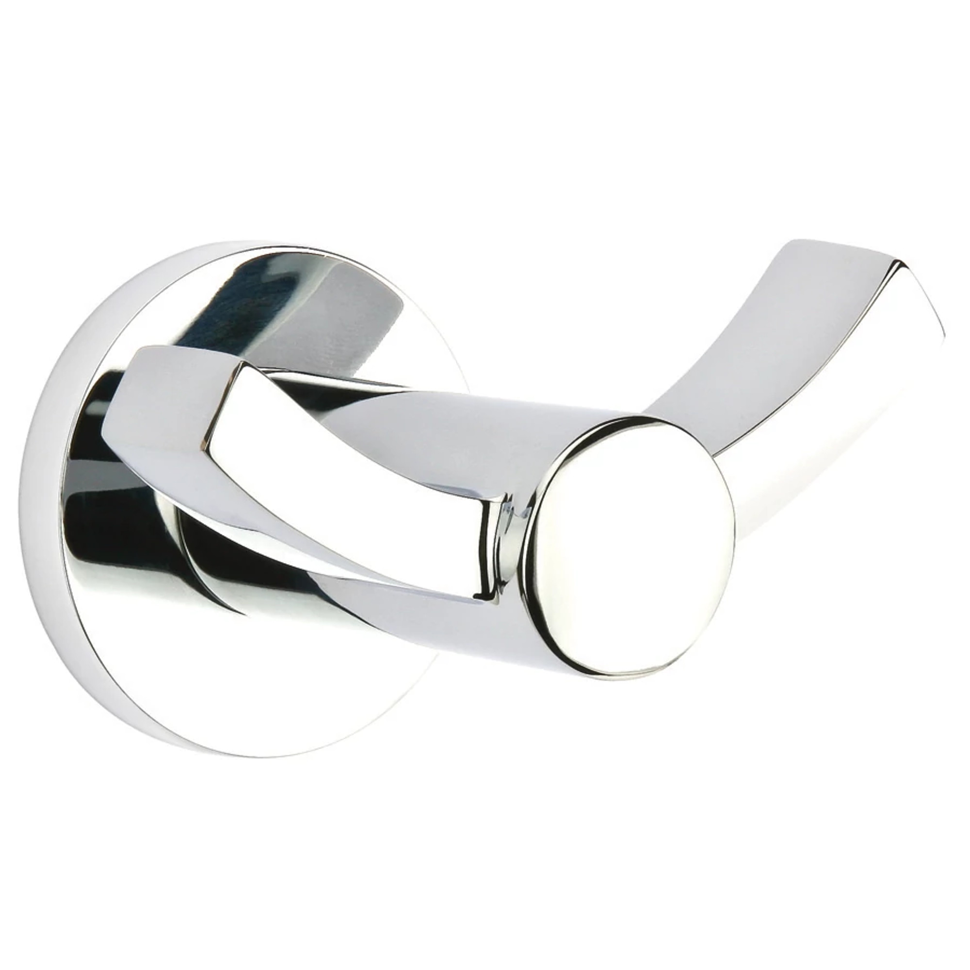Modern Brass Double Hook with Rosette