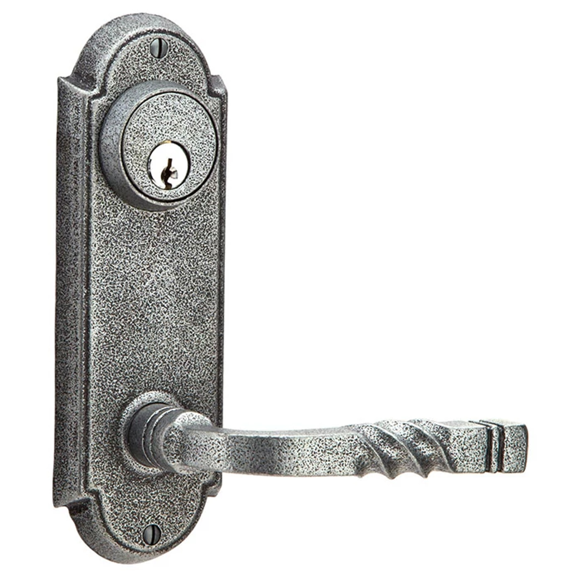 Wrought Steel #5 Keyed 3-5/8" C-to-C Sideplate Lock