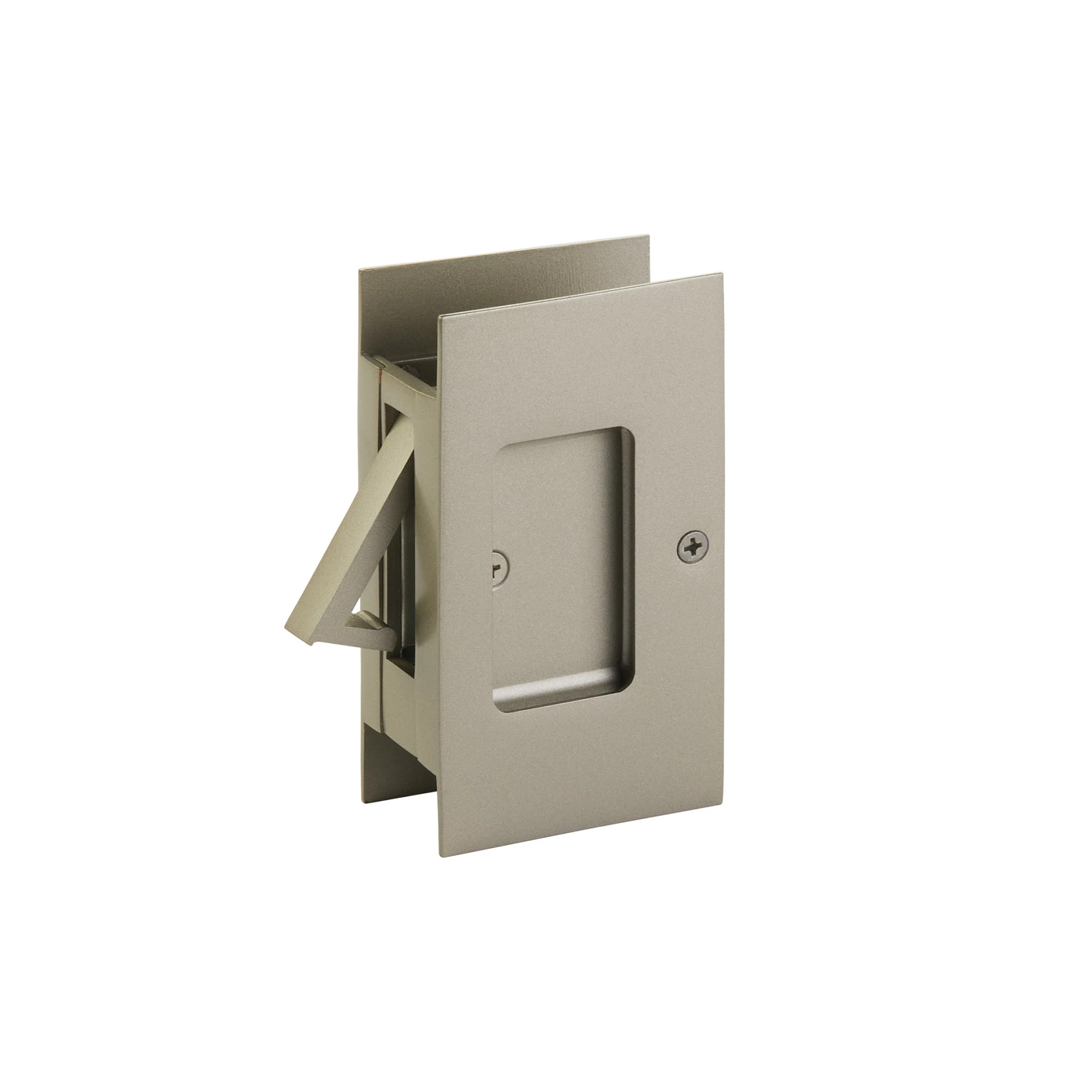 Quincaillerie Porte Coulissante Emtek 2154US19 - Moderne Rectangulaire Passage Mortaise - Noir Plat
