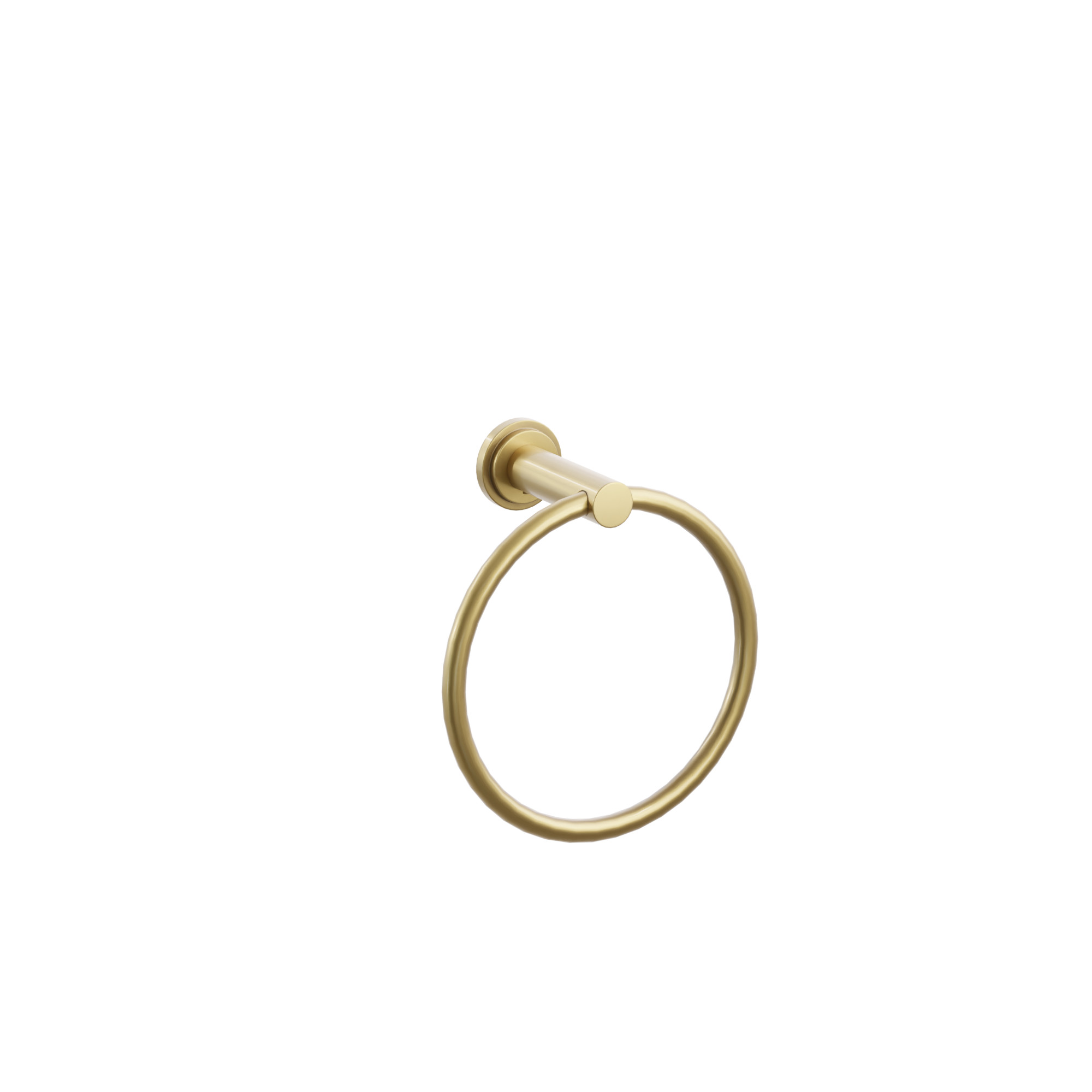 Modern Tubular Brass Towel RIng