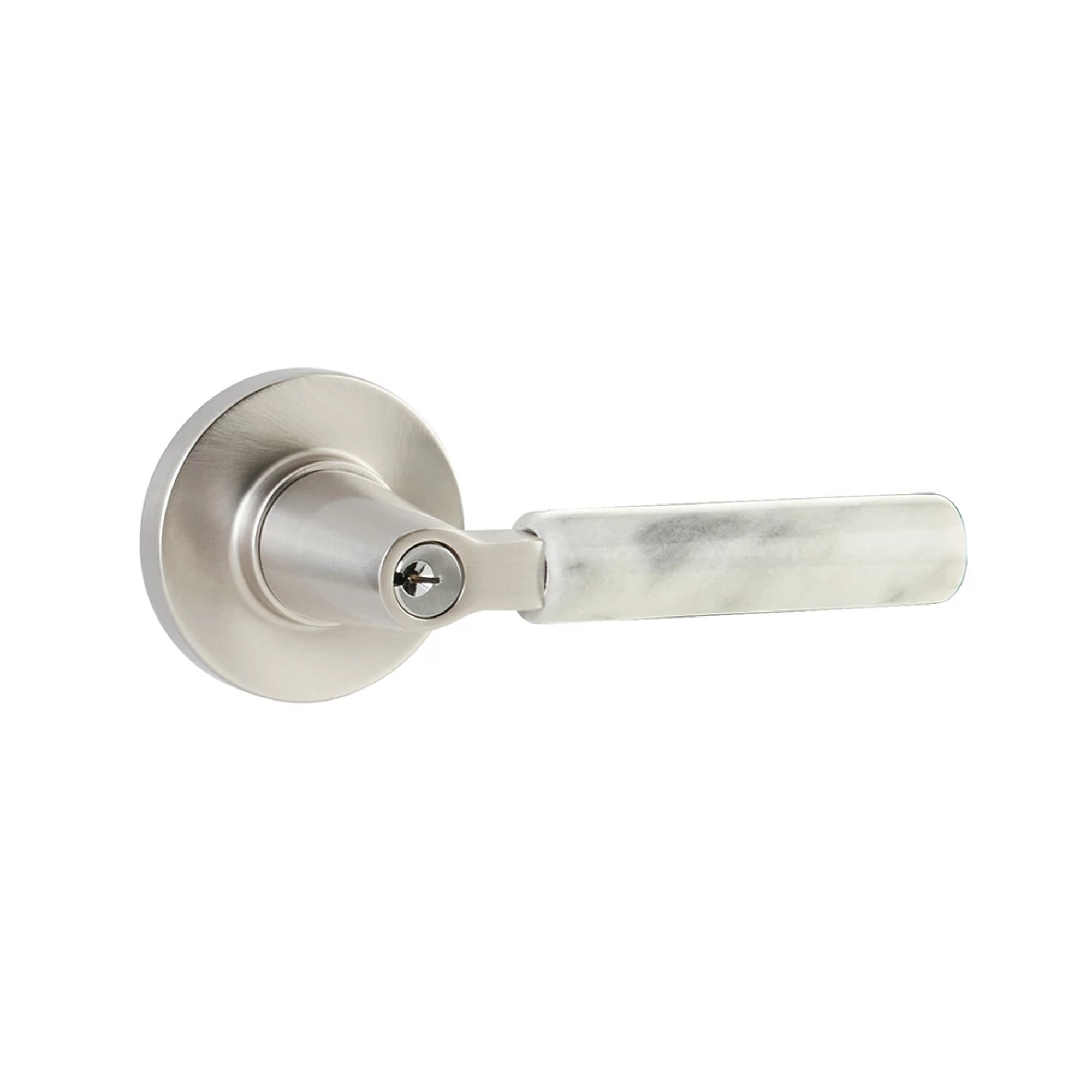 SELECT L-Square White Marble Key in Lever