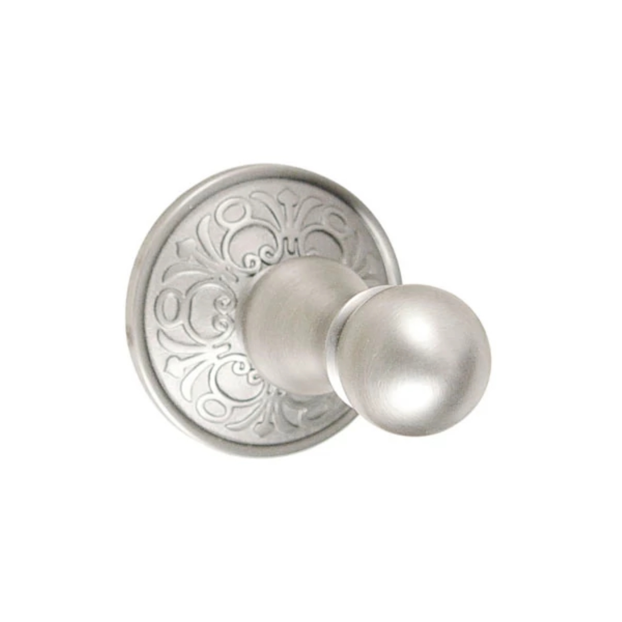 Traditional Brass Single Hook with Rosette