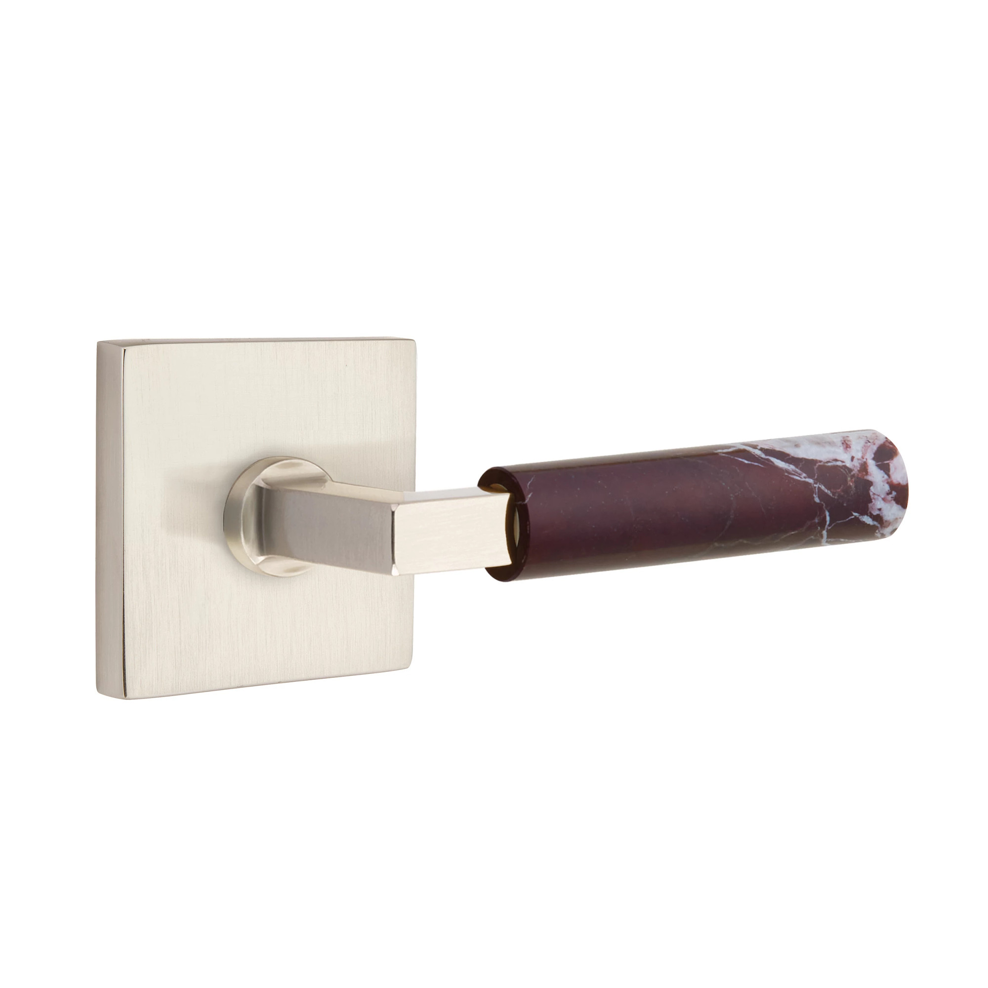 SELECT L-Square Rosso Levanto Marble Lever | Emtek