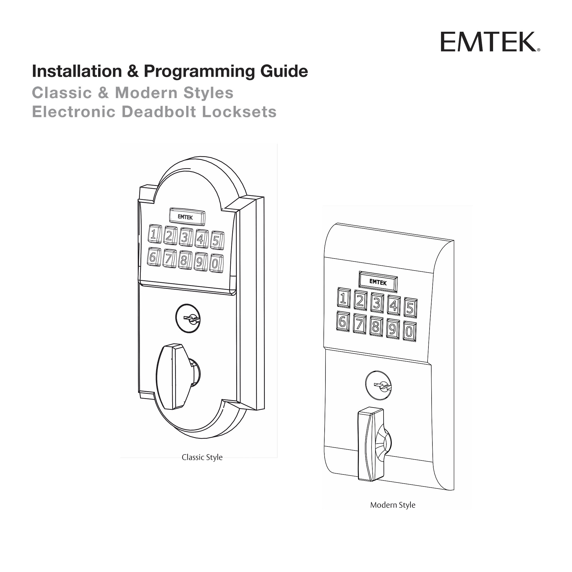 Modern Brass Keypad Deadbolt Emtek
