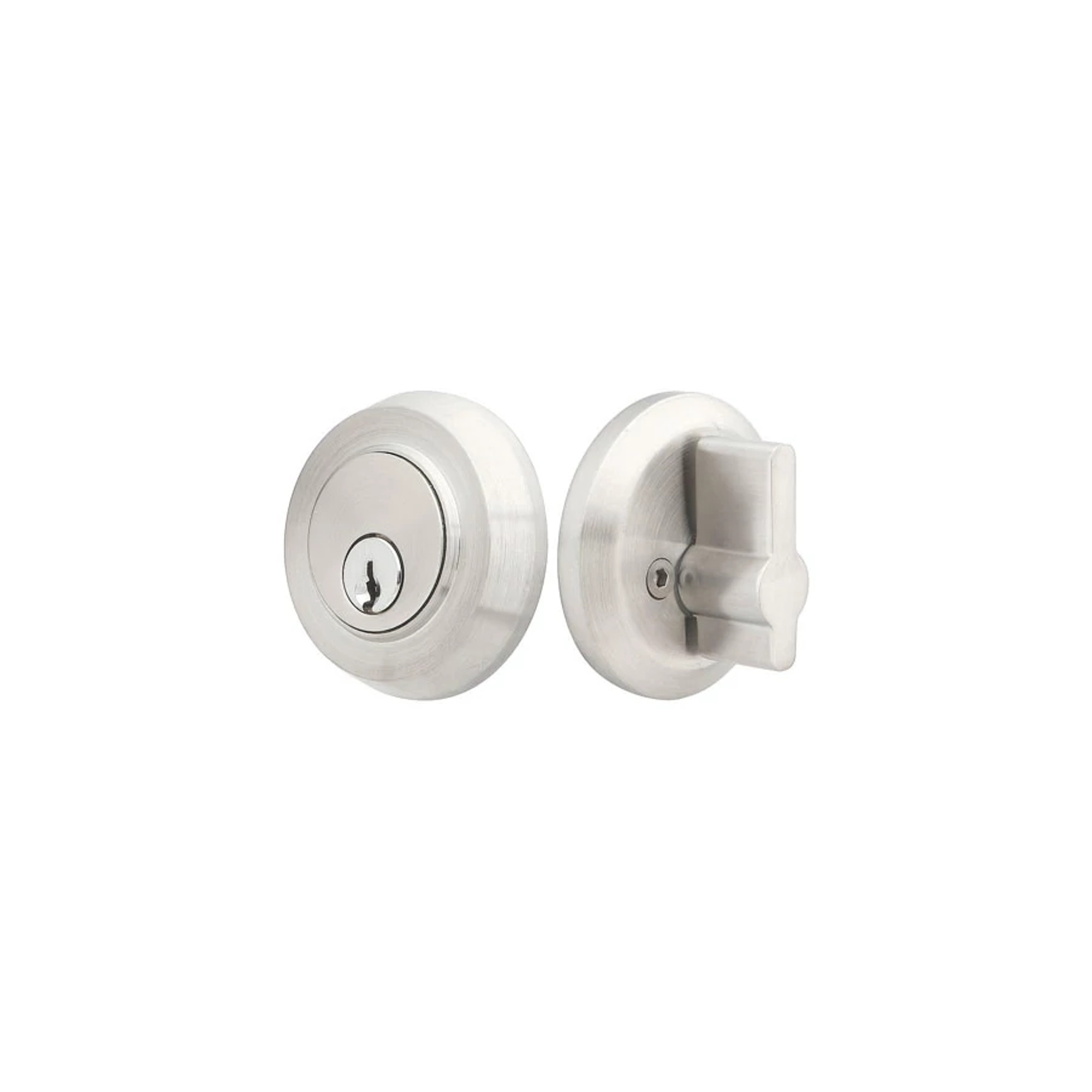 Round Stainless Steel Keyed Deadbolt