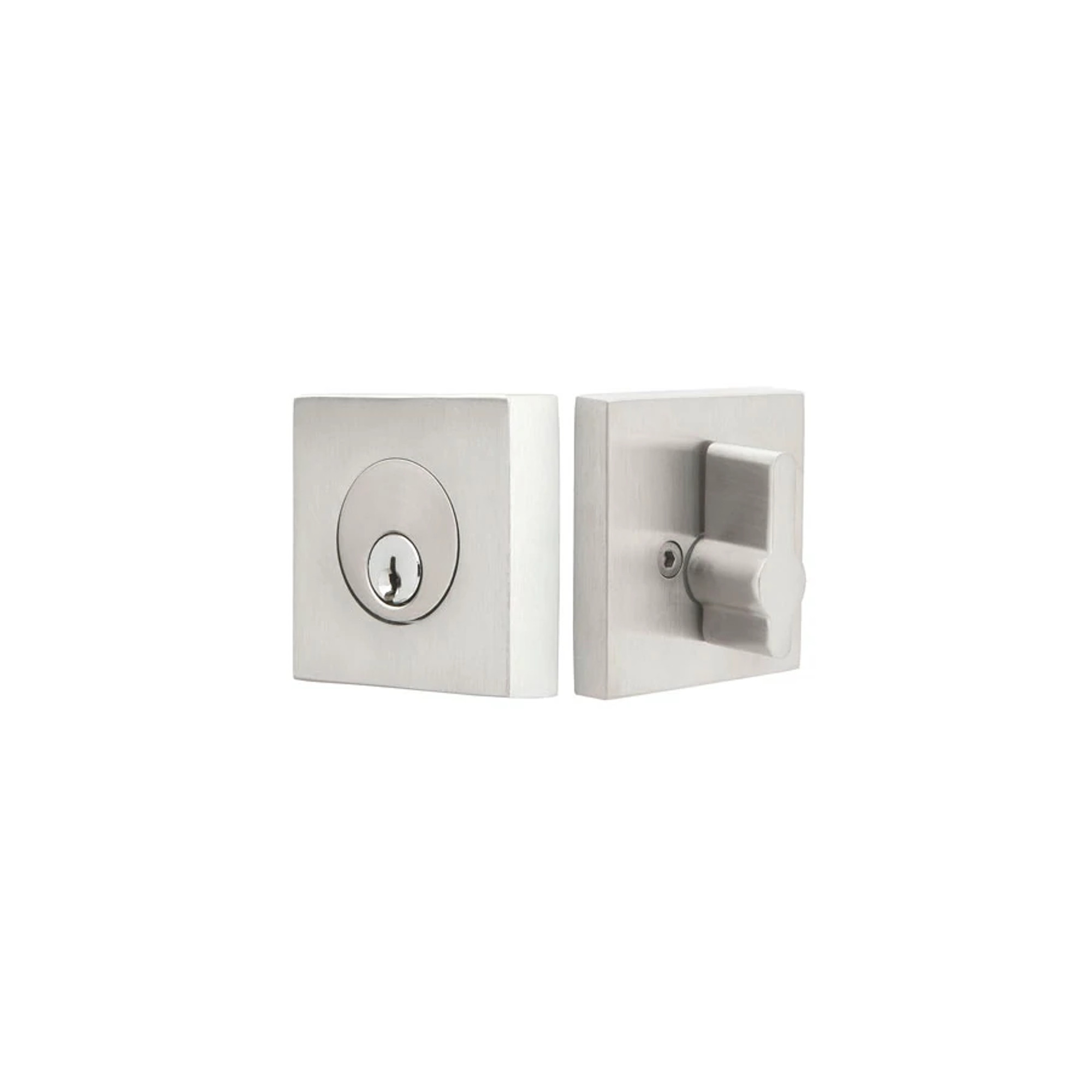 Square Stainless Steel Keyed Deadbolt
