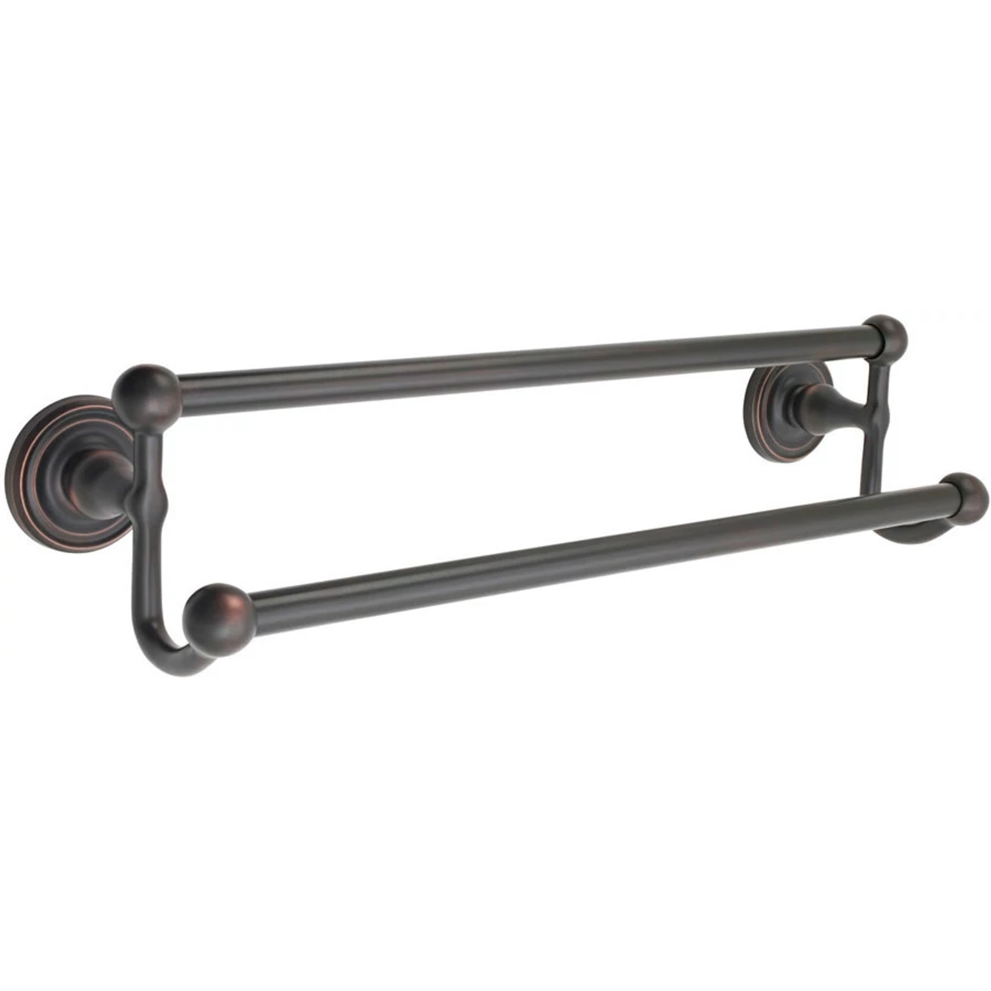 Traditional Brass Double Towel Bar