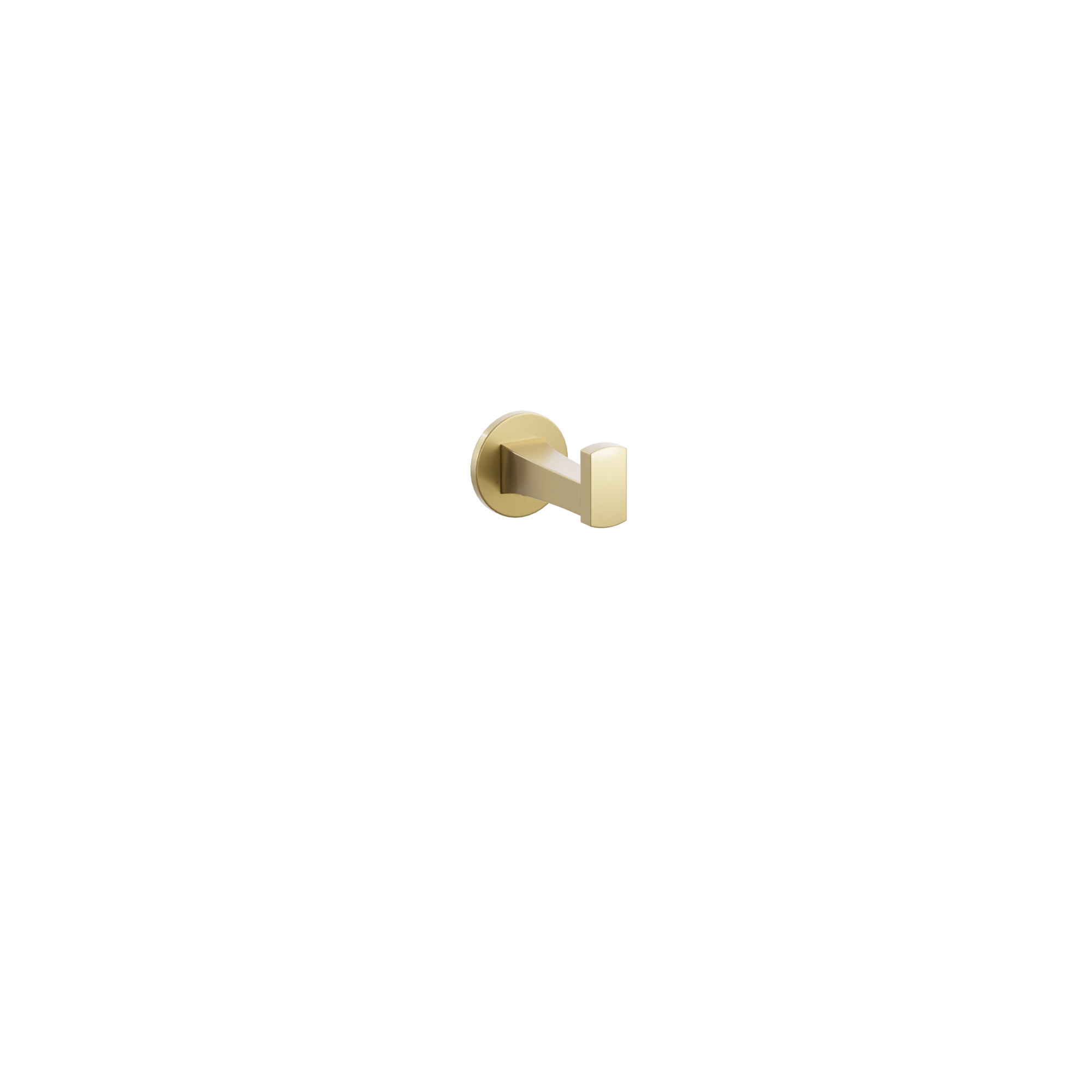 Transitional Flared Brass Single Robe Hook with Rosette