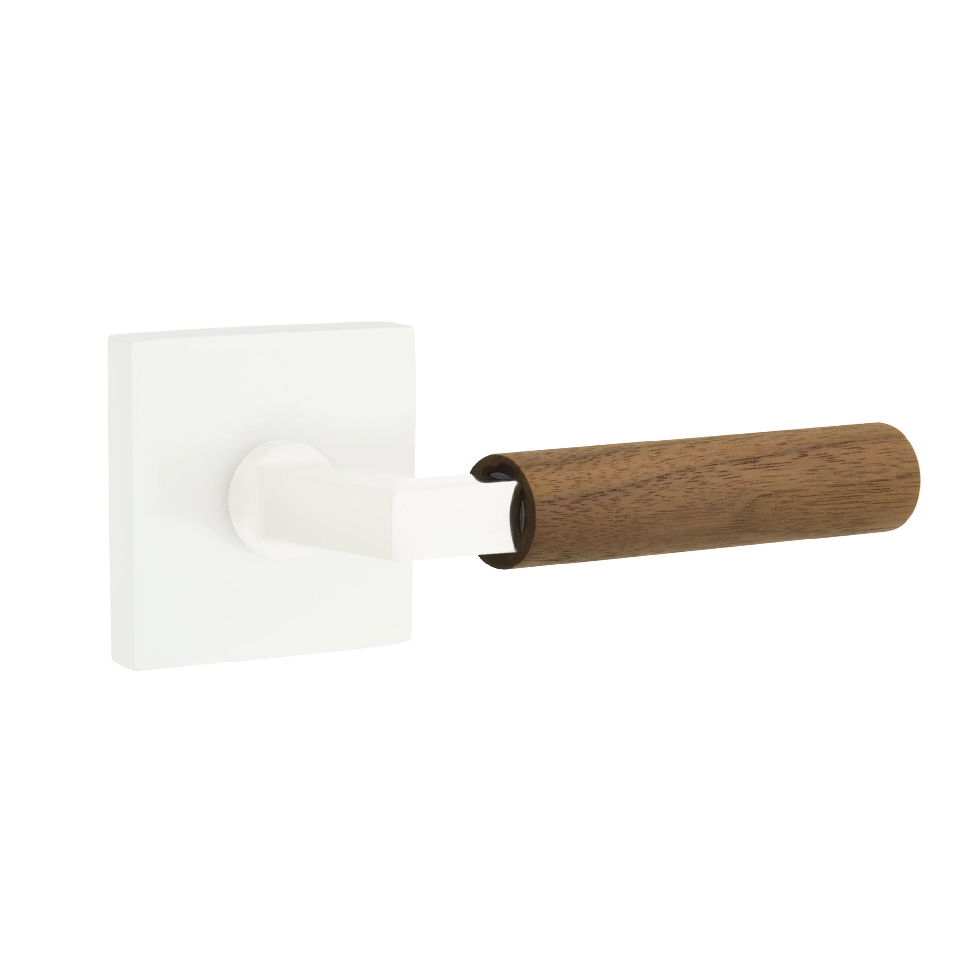SELECT L-Square Dark Walnut Lever | Emtek