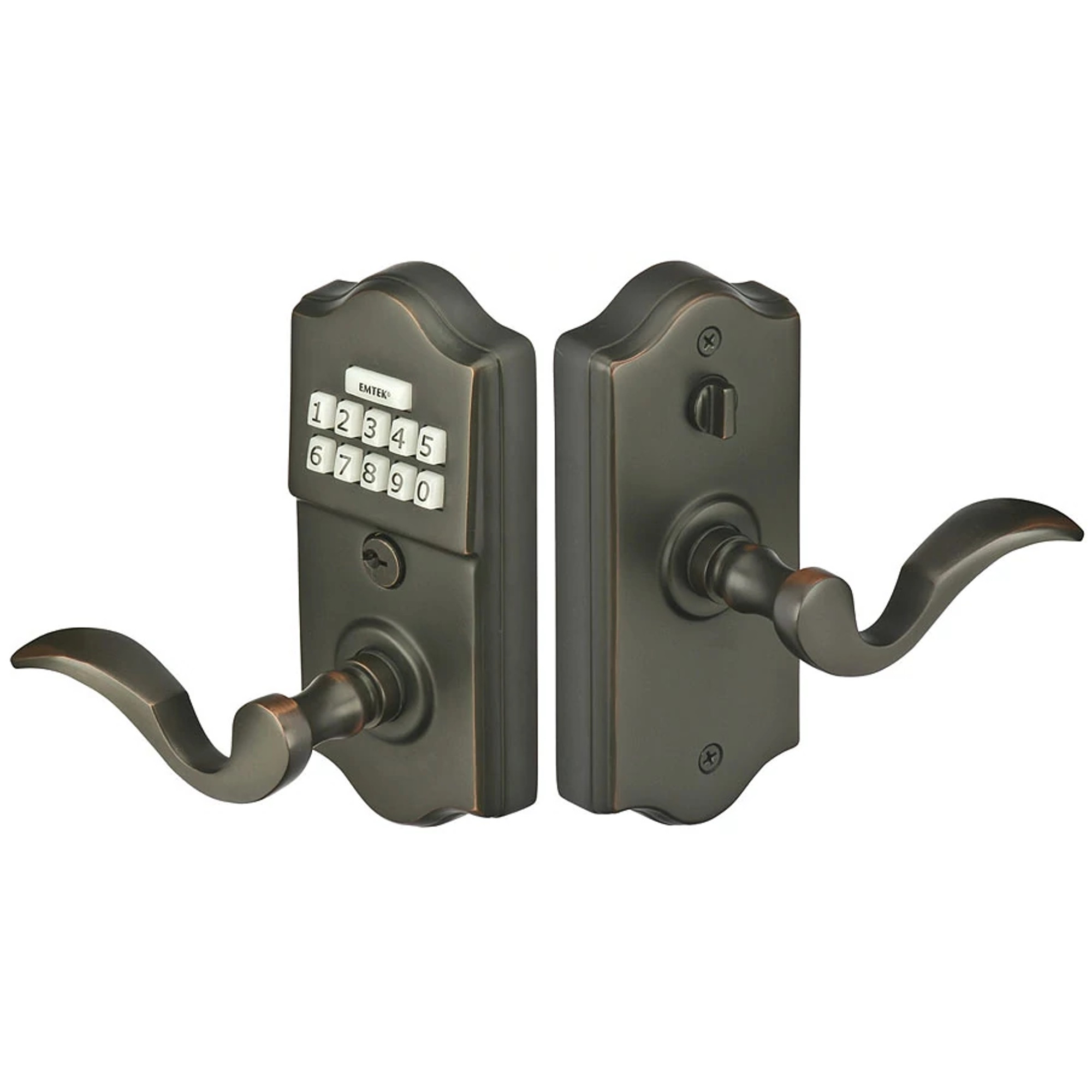 Classic Brass Keypad Electronic Leverset