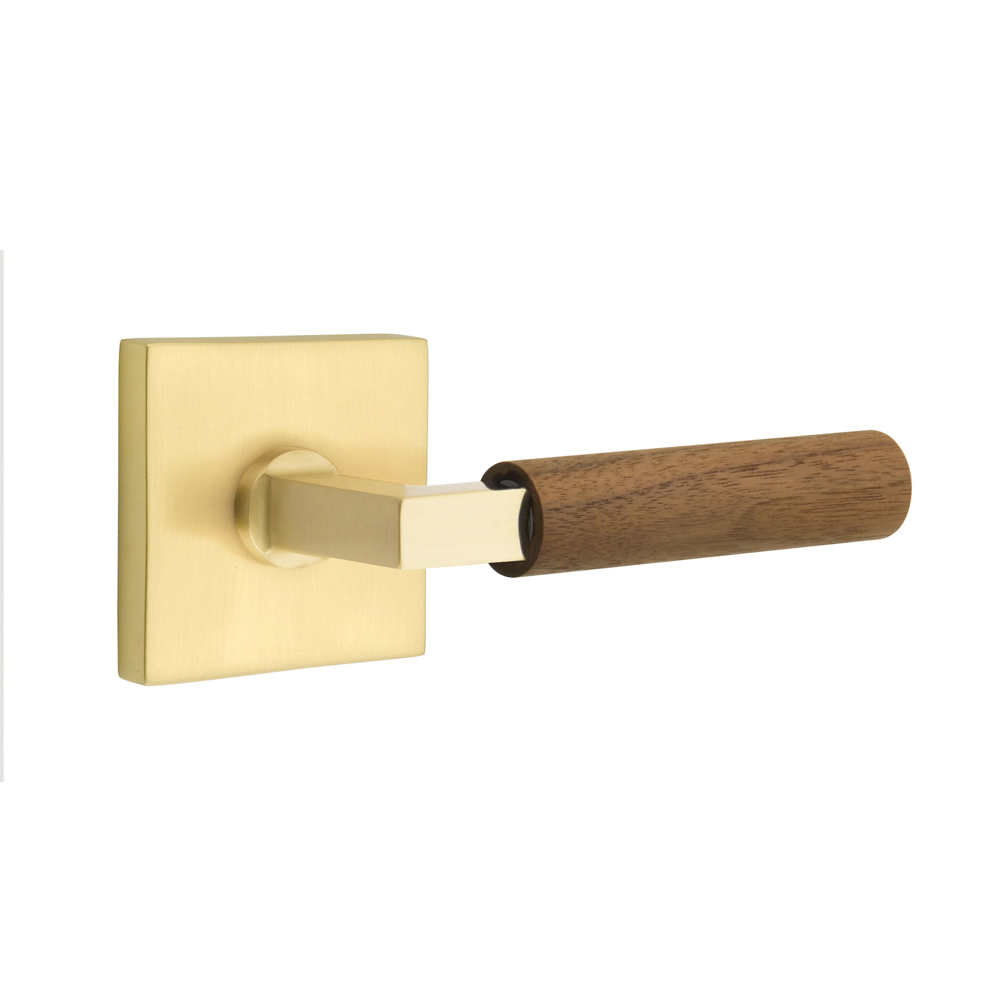 SELECT L-Square Dark Walnut Lever | Emtek