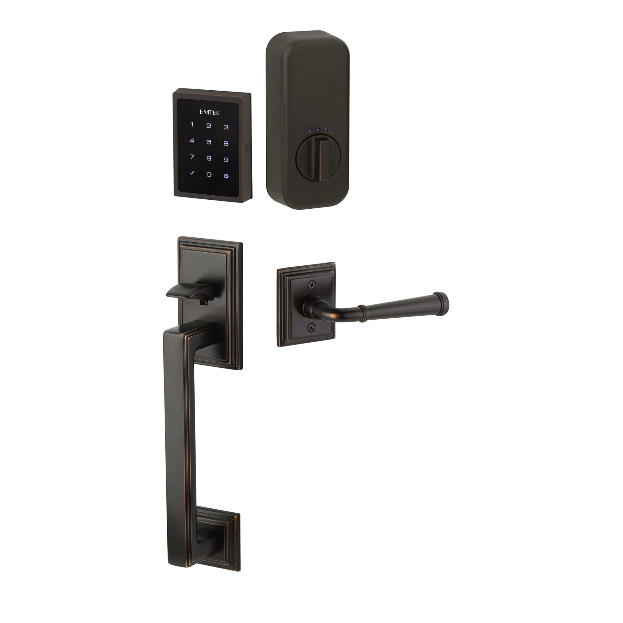 Hamden Grip Set with EMPowered Smart Lock | Emtek