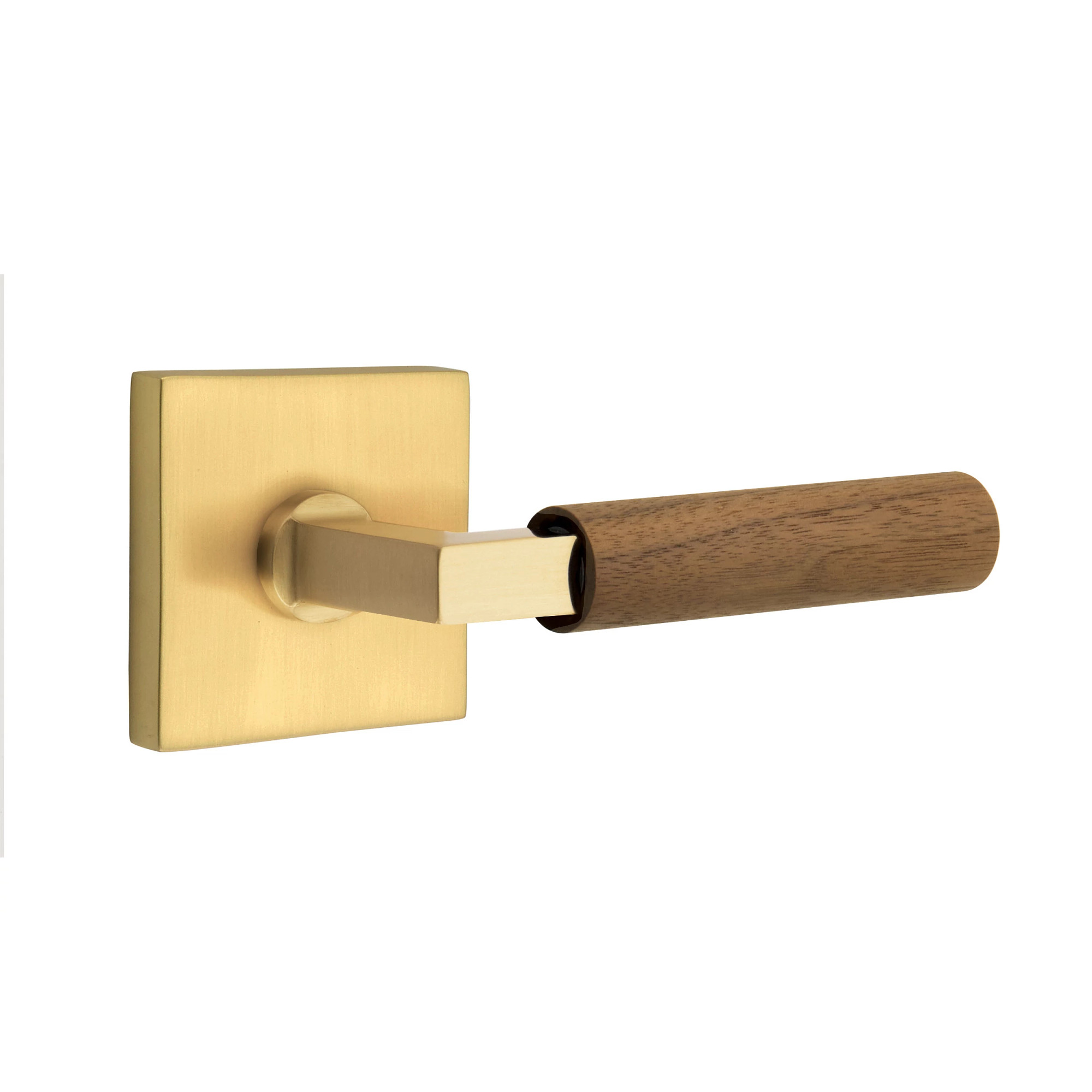 SELECT L-Square Dark Walnut Lever | Emtek