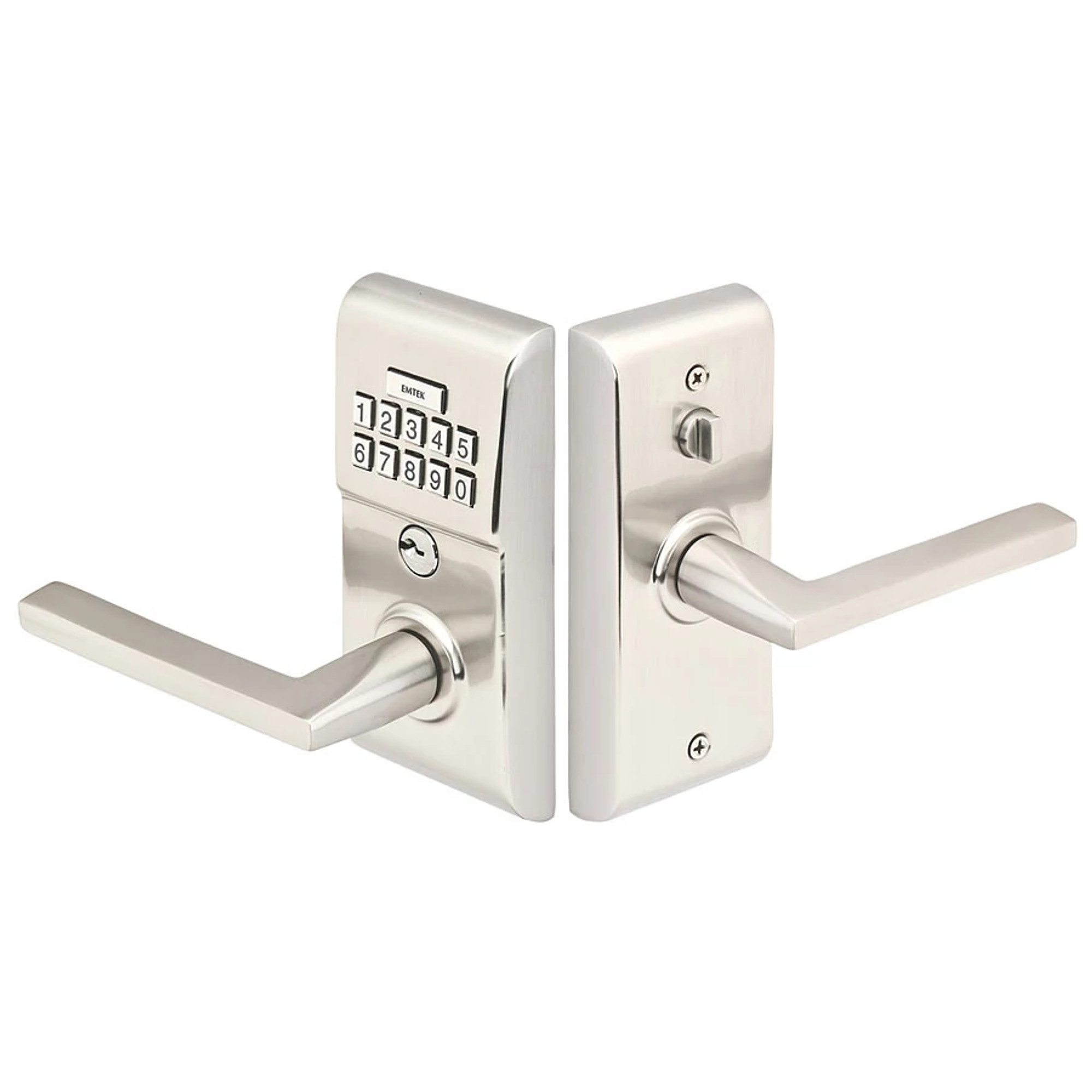 Modern Brass Keypad Leverset