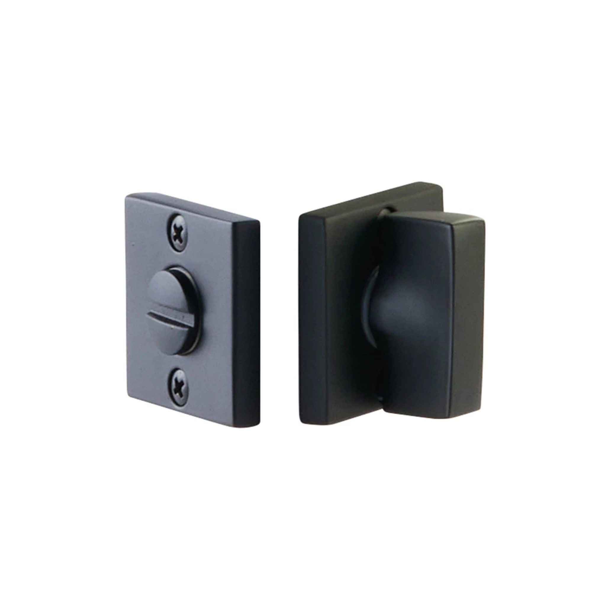 Square Double Rosette Privacy Bolt with Indicator | Emtek